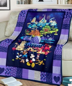 Cute Disney Lan Cartoon Best Seller Fleece Blanket Gift For Fan, Quilt Blanket Bedding Set Gift