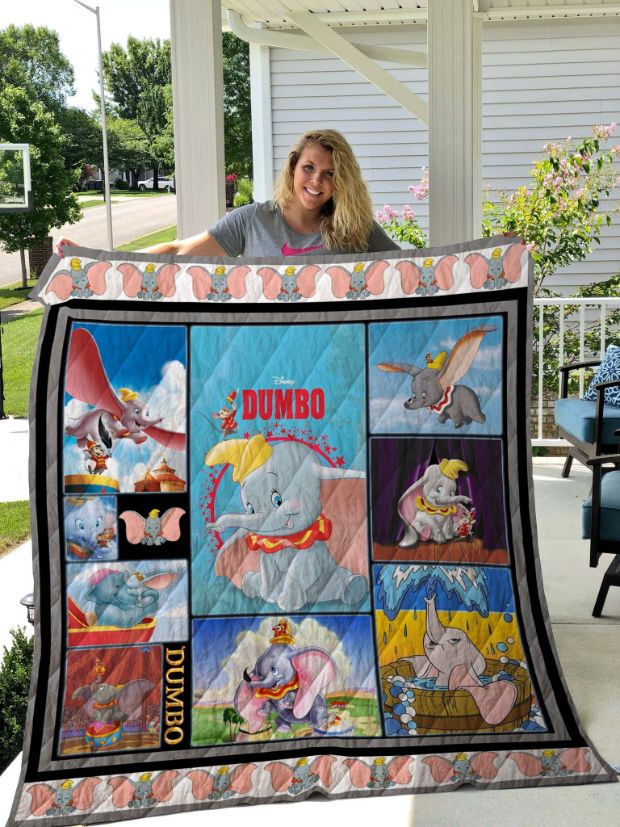 Cute Dumbo New Quilt Blanket Bedding Set for Home Décor