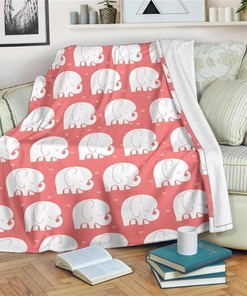 Cute Elephant Funny Idea Elephant Lover Sherpa Fleece Blanket Gifts for Family, for Couple