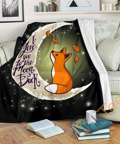 Cute Fox Sherpa Fleece Blanket Gifts for Family, for Couple