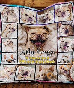 Cute French Bulldog Quilt Blanket Bedding Set