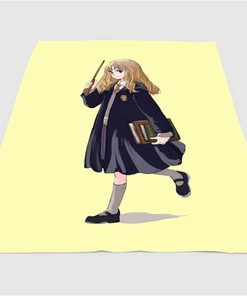 Cute Hermione Sherpa Fleece Blanket Gifts for Family, for Couple