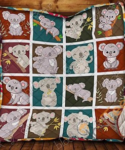 Cute Koala Quilt Blanket Bedding Set