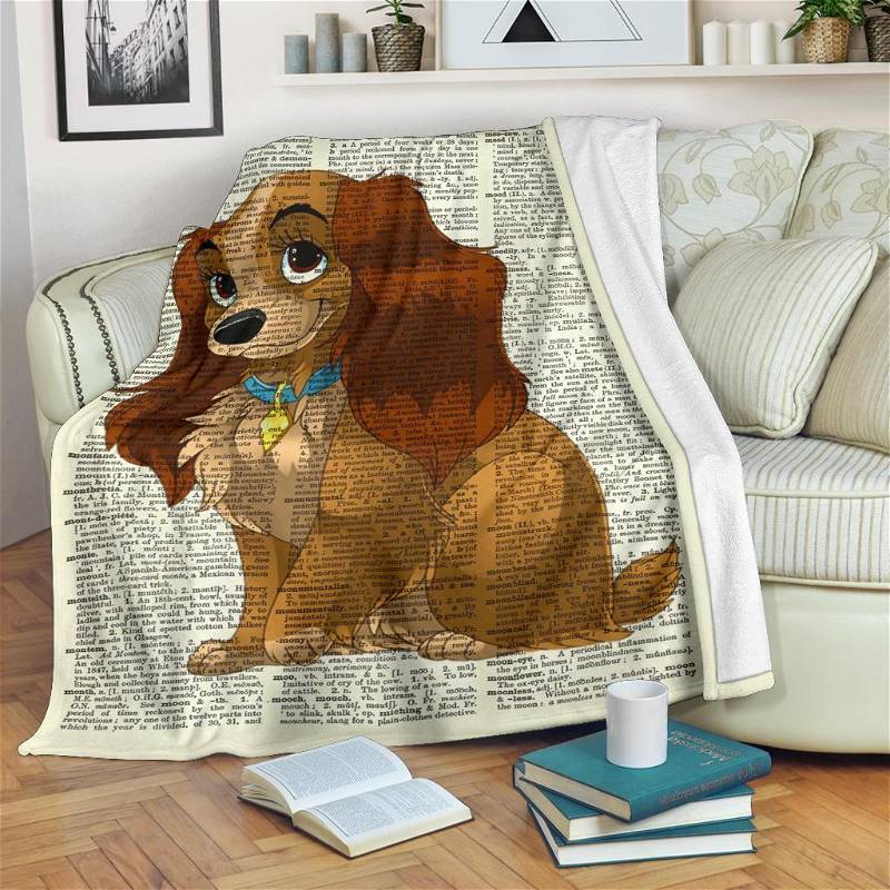 Cute Lady And The Tramp Sherpa Fleece Blanket Funny Gift