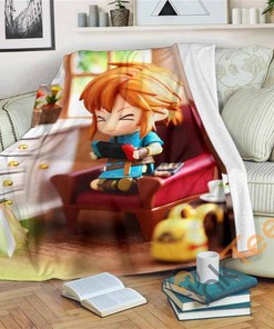 Cute Legend Of Zelda Sherpa Fleece Blanket Gifts for Family, for Couple