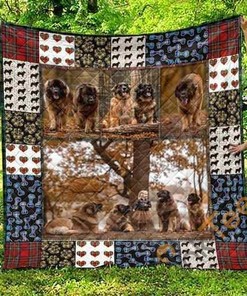 Cute Leonberger Pets Dog Lover 3D Quilt Blanket Bedding Set