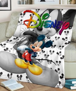 Cute Mickey Disney Fleece Blanket Gift For Fan, Quilt Blanket Bedding Set Gift78