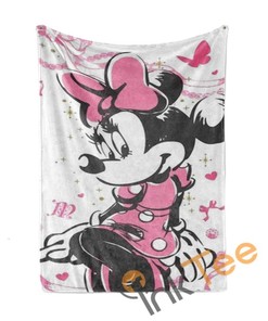 Cute Minnie Mouse Limited Edition 4105 Sherpa Fleece Blanket Gifts for Family, for Couple