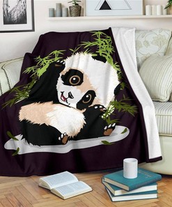 Cute Panda Panda Lover Sherpa Fleece Blanket Gifts for Family, for Couple