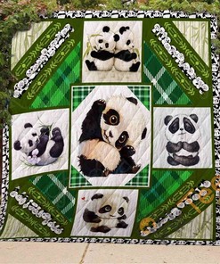 Cute Panda Quilt Blanket And Bedding Set