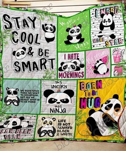 Cute Panda Quilt Blanket Bedding Set