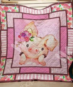 Cute Pig Quilt Blanket Bedding Set for Home Décor