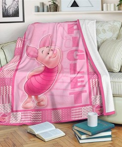 Cute Piglet Funny Sherpa Fleece Blanket Gifts for Family, for Couple