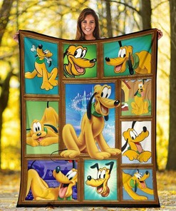 Cute Pluto Disney Sherpa Blanket Fleece Blanket Funny Gifts