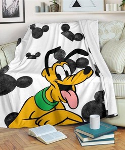 Cute Pluto Sherpa Fleece Blanket Gifts for Family, for Couple