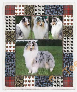 Cute Rough Collie Pets Dog 3D Quilt Blanket Bedding Set