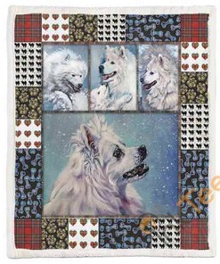 Cute Samoyed Pets Dog 3D Quilt Blanket Bedding Set