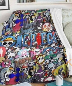 Cute Skull One Piece Sherpa Fleece Blanket Gifts for Family, for Couple
