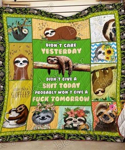 Cute Sloth Quilt Blanket Bedding Set