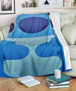 Cute Stitch Face Sherpa Fleece Blanket Gifts for Family, for Couple