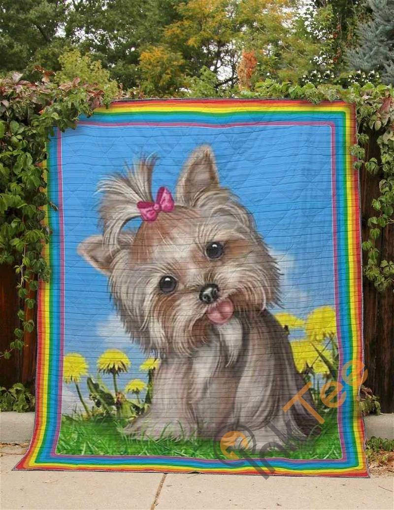 Cute Yorkshire Quilt Blanket Bedding Set