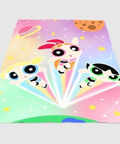 Cutest The Powepuff Girls Sherpa Fleece Blanket Gifts for Family, for Couple