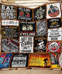 Cycling Just One More Bike I Promise Bike Lo Quilt Blanket Bedding Set