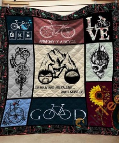 Cycling Moutain Quilt Blanket Bedding Set