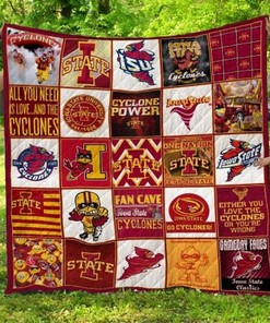 Cyclone Power Ncaa Iowa State Cyclones Collected Great Quilt Blanket Bedding Set