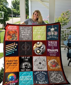 D&D Dungeons And Dragons Collage Quilt Blanket