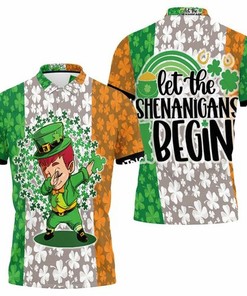Dabbing Baby Leprechaun Saint Patrick Day 3D All Over Print Polo Shirt