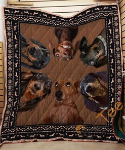 Dachshund 03 Quilt Blanket Bedding Set