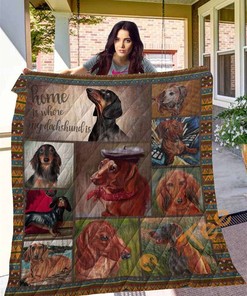 Dachshund 10 Quilt Blanket Bedding Set
