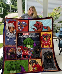 Dachshund Avengers Quilt Blanket Bedding Set for Home Décor