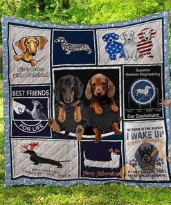 Dachshund Lover's Quilt Blanket Bedding Set