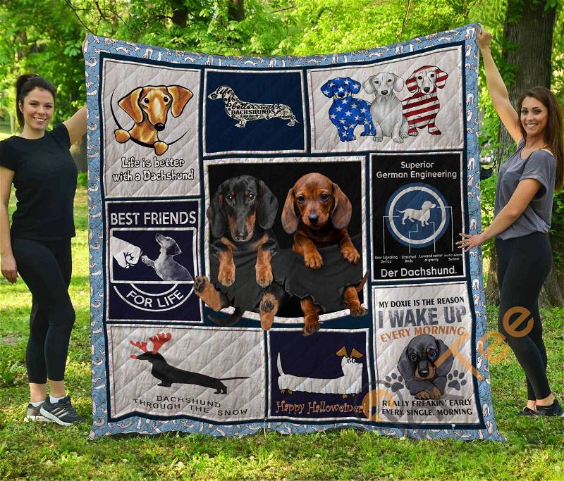 Dachshund Lover's Quilt Blanket Bedding Set
