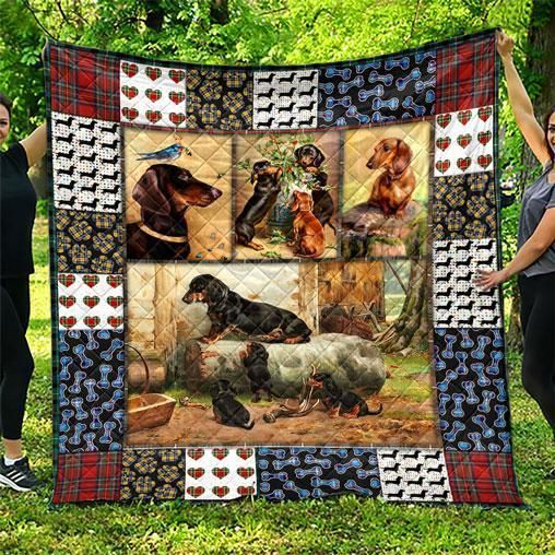 Dachshund Pets Dog Cute Quilt Blanket