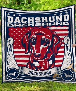 Dachshund Quilt Blanket Bedding Set With Pilliwcases Options Gifts For Lover