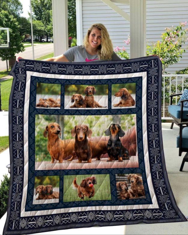 Dachshund Quilt Blanket Bedding Set for Home Décor