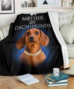 Dachshund Sherpa Fleece Blanket Gifts for Family, for Couple