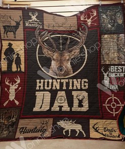 Dad Hunting's Buddy Hunting Lo Quilt Blanket Bedding Set