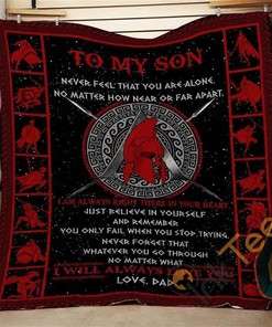 Dad Son Never Feel That Quilt Blanket Bedding Set
