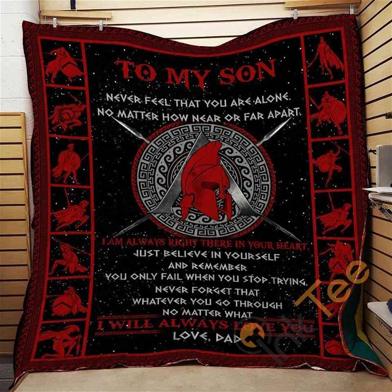 Dad Son Never Feel That Quilt Blanket Bedding Set