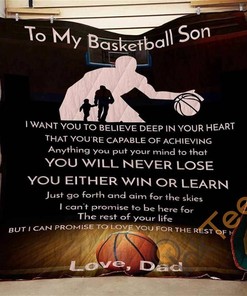Dad To Son Never Lose Quilt Blanket Bedding Set