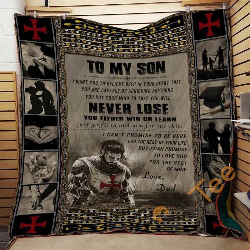 Dad To Son Never Lose Quilt Blanket Bedding Set From Dad