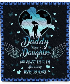 Daddy And Daughter Always Heart To Heart Blanket For Dad Daughter
