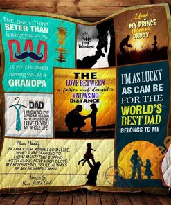 Daddy Is My Valentine Quilt Blanket Bedding Set