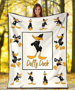 Daffy Duck Looney Tunes Cartoon Sherpa Fleece Blanket Gifts for Family, for Couple