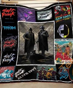Daft Punk Collage Quilt Blanket Bedding Set