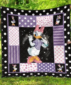 Daisy Duck Cartoon Fan Personalized Quilt Blanket Bedding Set